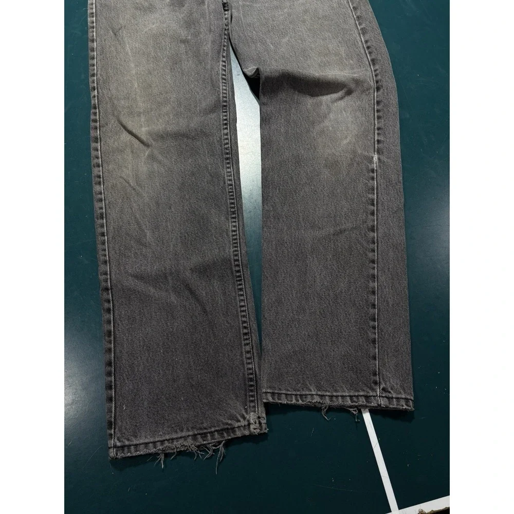 Vintage Levis 505 Orange Tab Jeans Men's 35x32 Faded Black Straight‎ Leg 90s USA